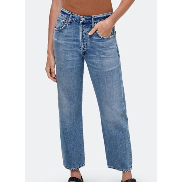 Citizens of Humanity Women's Sz 29 Old Blue Emery Cropped Relaxed Fit Jeans $218 - Picture 10 of 10